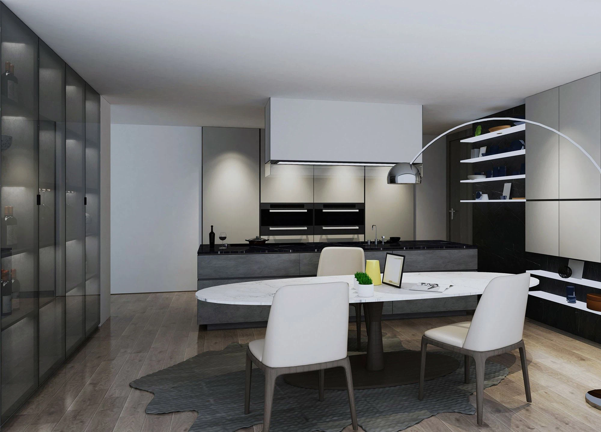 kitchen cabinet wine cabinet dining room uv melamine kitchen cabinet