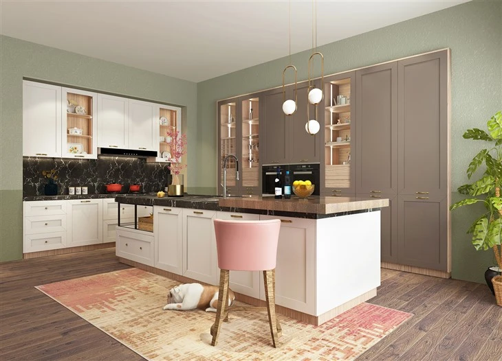 Flat Pack Solid Wood Kitchen Cabinets