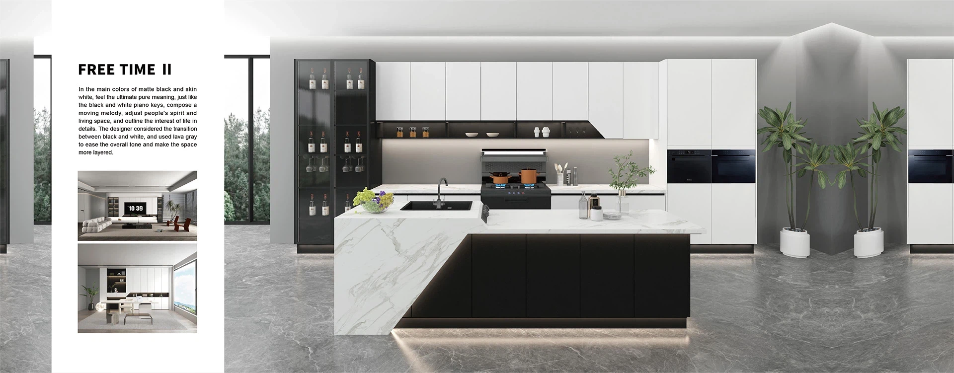 White Matte Kitchen Cabinet